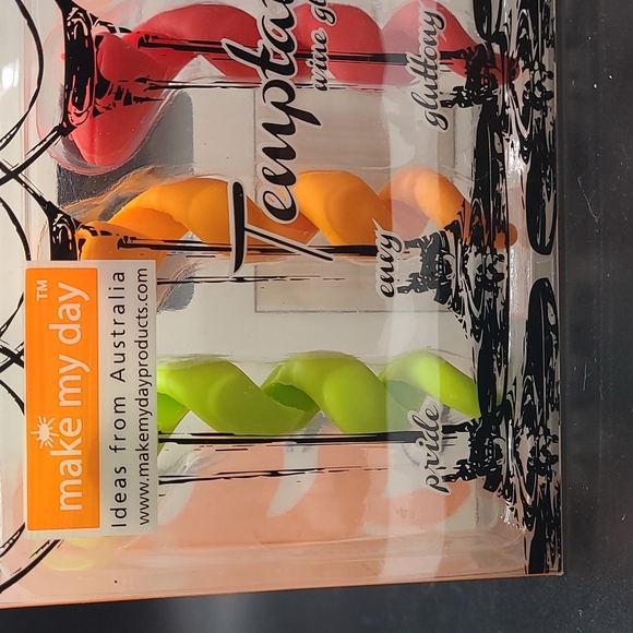 Make My Day Set of 4 Silicone Wine Glass Markers - Picture 2 of 5